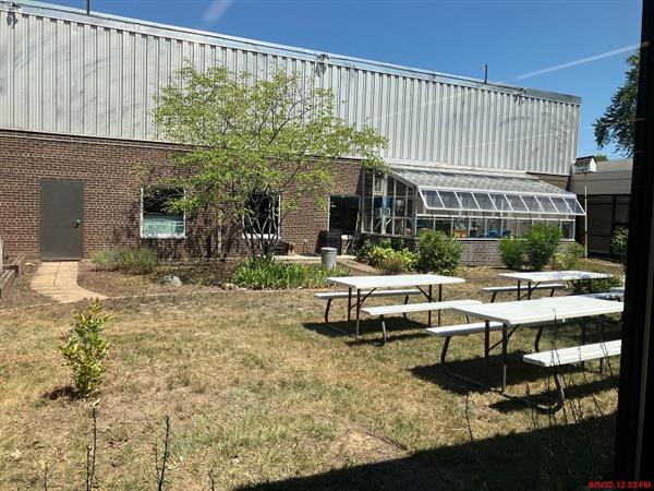 School courtyard is reopened